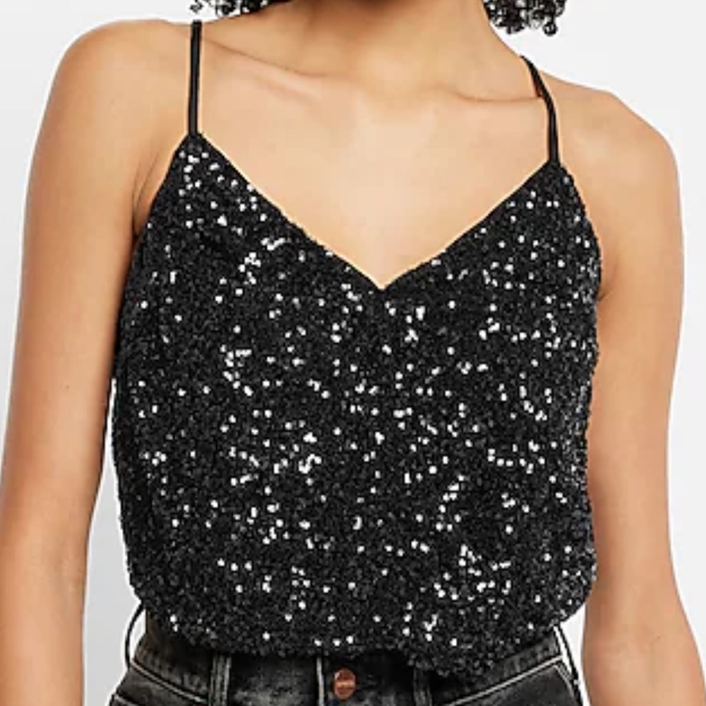 NEW YEARS black sparkly thong bodysuit